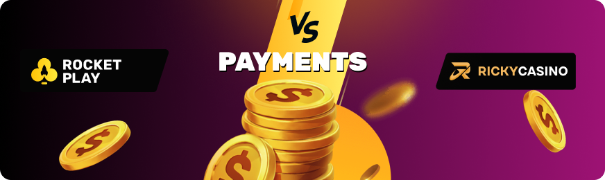 Ricky casino vs Rocketplay payments